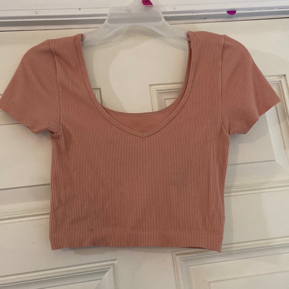 dual wear pink top
